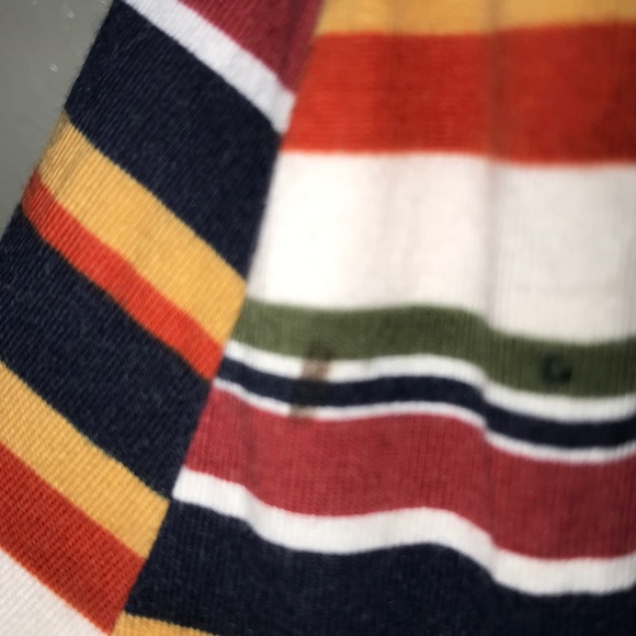 stripped colorful body suit with zipper at neck - Picture 2 of 2